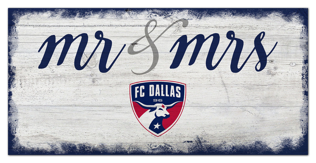 FC Dallas Mr. & Mrs. Script Wood Sign - 6