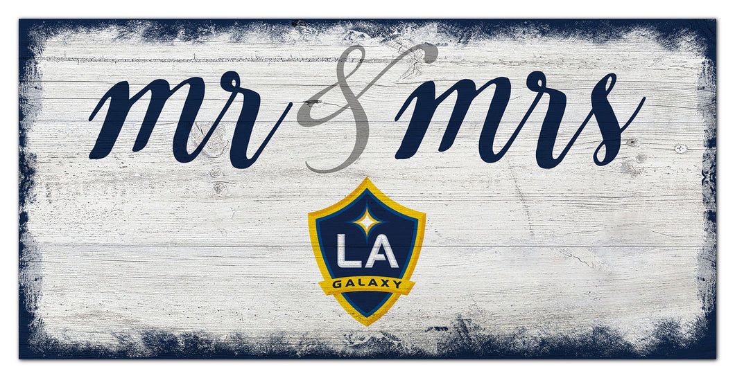 LA Galaxy Mr. & Mrs. Script Wood Sign - 6
