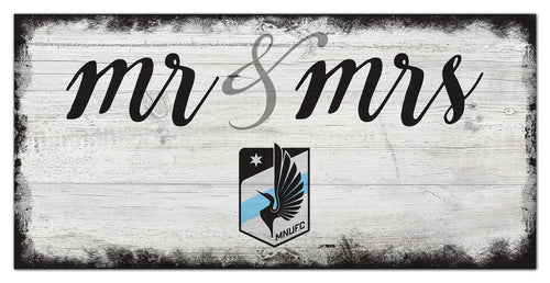 Minnesota United Mr. & Mrs. Script Wood Sign - 6