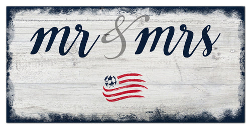 New England Revolution Mr. & Mrs. Script Wood Sign - 6