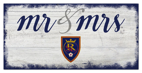 Real Salt Lake Mr. & Mrs. Script Wood Sign - 6