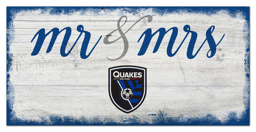 San Jose Earthquakes Mr. & Mrs. Script Wood Sign - 6