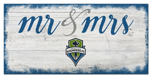 Seattle Sounders Mr. & Mrs. Script Wood Sign - 6