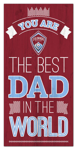 Colorado Rapids Best Dad Wood Sign - 6