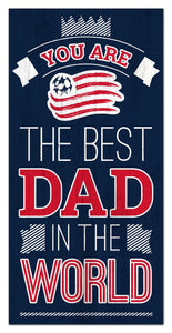 New England Revolution Best Dad Wood Sign - 6"x12"