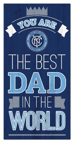 New York City FC Best Dad Wood Sign - 6