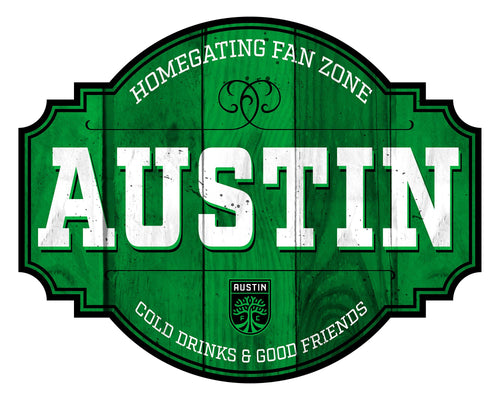 Austin FC Homegating Wood Tavern Sign