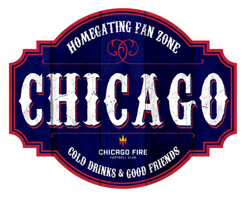 Chicago Fire Homegating Wood Tavern Sign