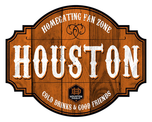 Houston Dynamo Homegating Wood Tavern Sign