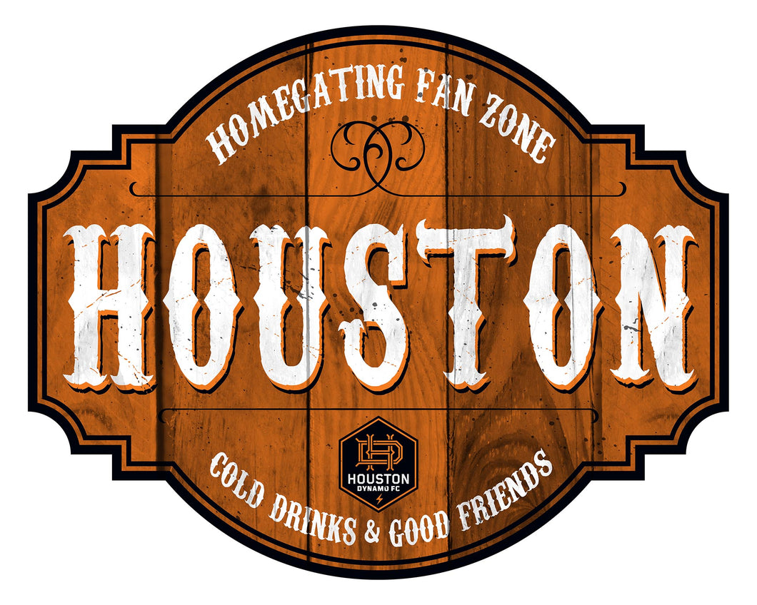 Houston Dynamo Homegating Wood Tavern Sign