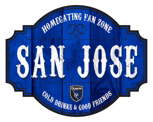 San Jose Earthquakes Homegating Wood Tavern Sign