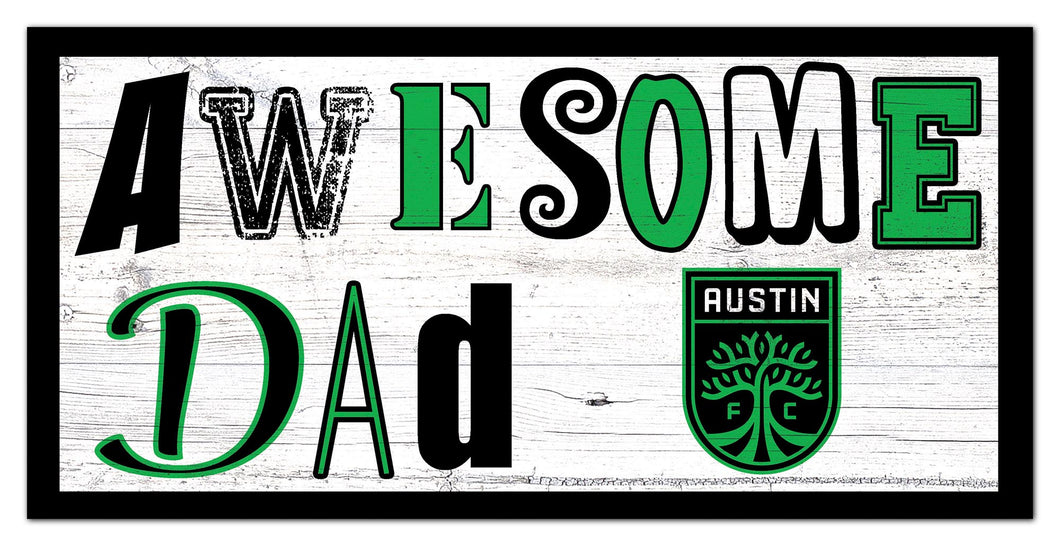 Austin FC Awesome Dad Wood Sign - 6