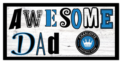 Charlotte FC Awesome Dad Wood Sign - 6