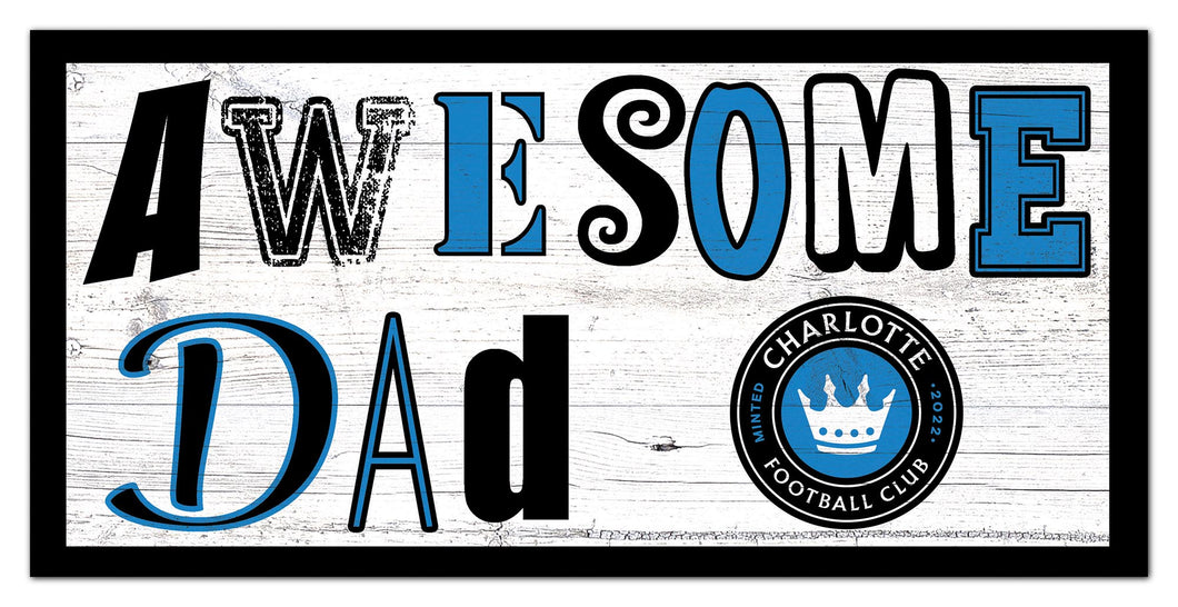 Charlotte FC Awesome Dad Wood Sign - 6