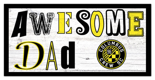 Columbus Crew Awesome Dad Wood Sign - 6