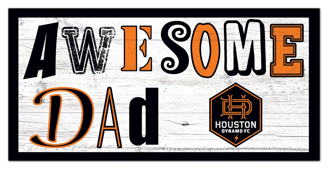 Houston Dynamo Awesome Dad Wood Sign - 6