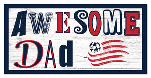 New England Revolution Awesome Dad Wood Sign - 6"x12"