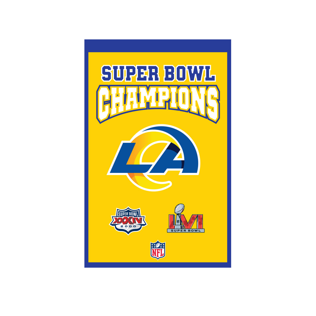 Los Angeles Rams Super Bowl LVI Champions Banner Bronze Coin Photo