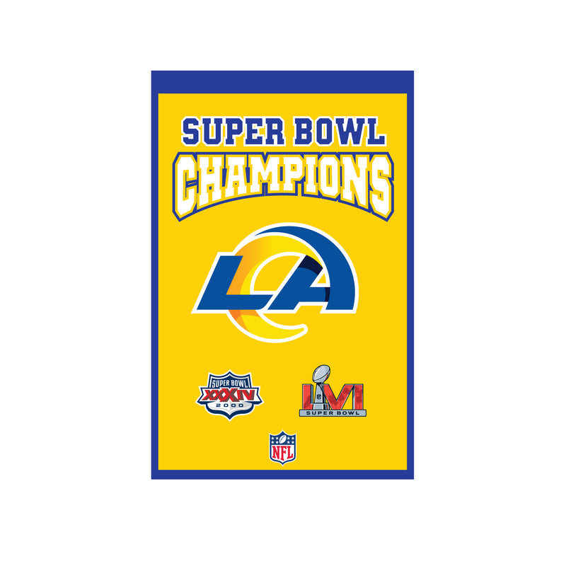 Rico Industries NFL Los Angeles Rams Super Bowl LVI Champions 3' x 5'  Classic Banner Flag - Single S…See more Rico Industries NFL Los Angeles  Rams