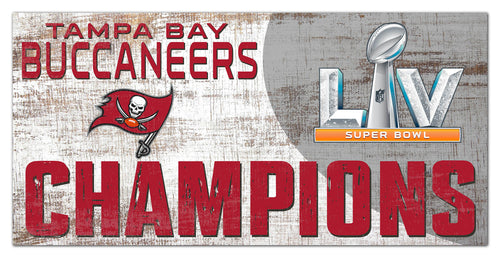 Tampa Bay Buccaneers Super Bowl 55 Champions Wood Sign - 6