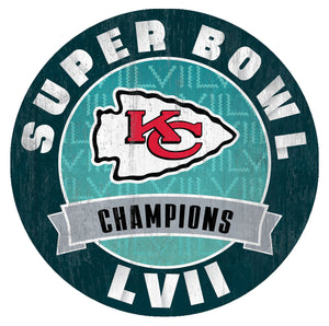 Kansas City Chiefs Super Bowl LVII Champions Circle Sign Green