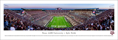 Texas A&M Aggies Football Kyle Field End Zone Line Panoramic Picture