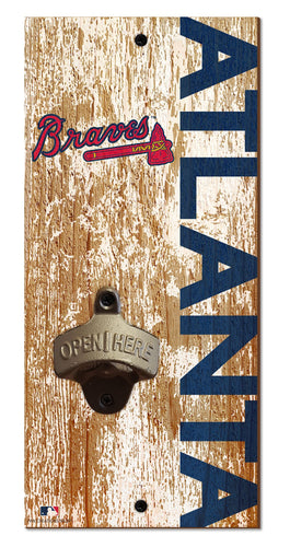 Atlanta Braves Distressed Bottle Opener