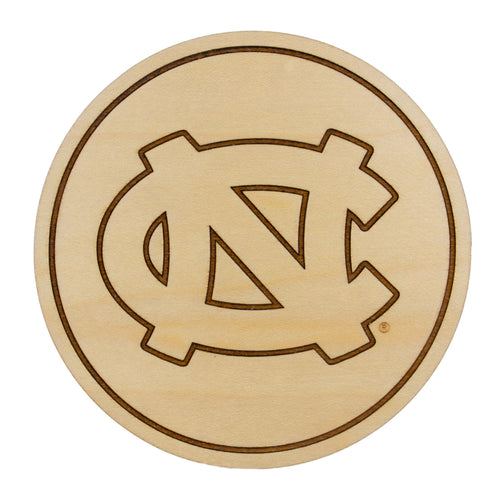 North Carolina Tar Heels Maple Coaster Set