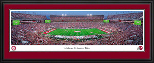Alabama Crimson Tide Bryant Denny Stadium Football Night Game  Panoramic Picture
