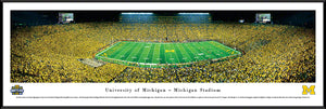 Michigan Wolverines Michigan Stadium Big House 50 Yard Line Night Panoramic Picture