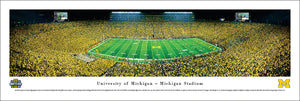 Michigan Wolverines Michigan Stadium Big House 50 Yard Line Night Panoramic Picture