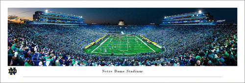 Notre Dame Fighting Irish Football End Zone Panoramic Picture