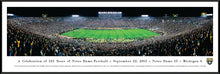 Notre Dame Fighting Irish Football 125 Year Celebration Game Panoramic Picture