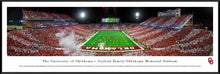 Oklahoma Sooners Football Memorial Stadium End-Zone Stripe Panoramic Picture