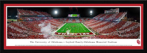 Oklahoma Sooners Football Memorial Stadium End-Zone Stripe Panoramic Picture