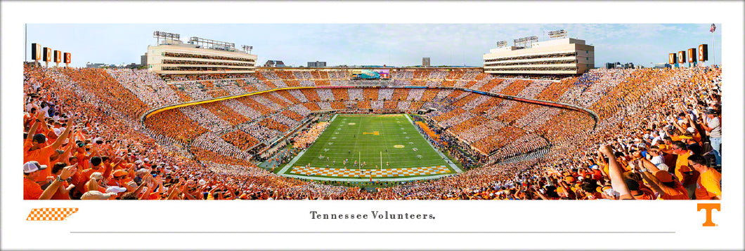 Ut Checkerboard Tennessee Volunteers Neyland Stadium Checkerboard End Zone Panoramic P ...