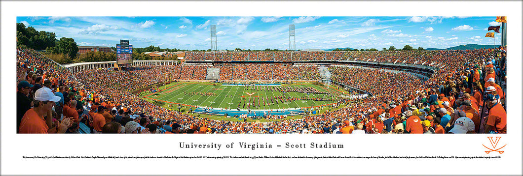 Virginia Cavaliers Football Scott Stadium 50 Yard-Line Panoramic Picture