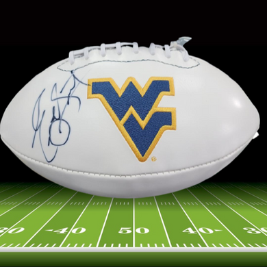 Geno Smith West Virginia Mountaineers Autographed WVU Logo Football