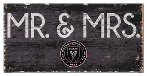 Inter Miami Mr. & Mrs. Wood Sign - 6"x12"