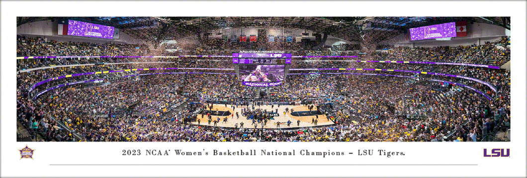 LSU Tigers NCAA Women's Basketball National Champions Panoramic Picture
