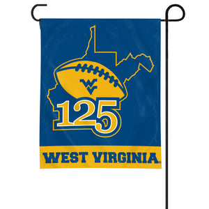 West Virginia Mountaineers 125 Years of WVU Football Garden Flag #1