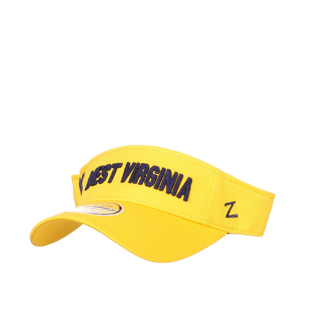 West Virginia Mountaineers Bleachers Gold Visor