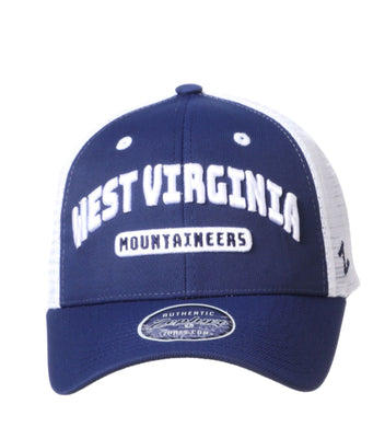 West Virginia Mountaineers Bungee Curved Bill Snapback Hat