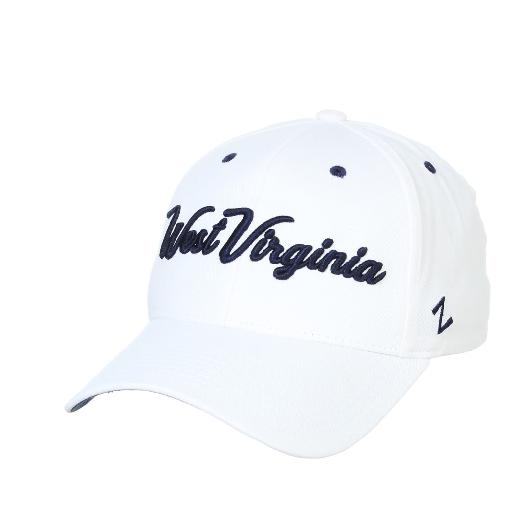 West Virginia Mountaineers Script Fitted Hat