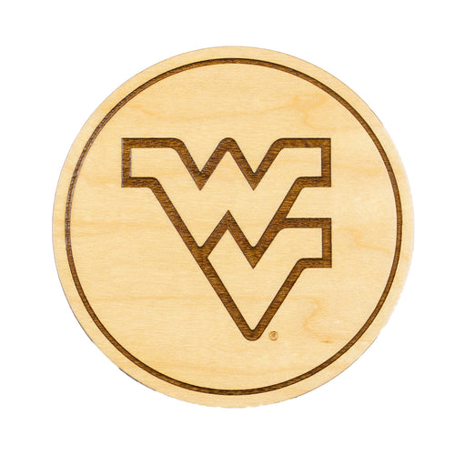 West Virginia Mountaineers Maple Coasters Set