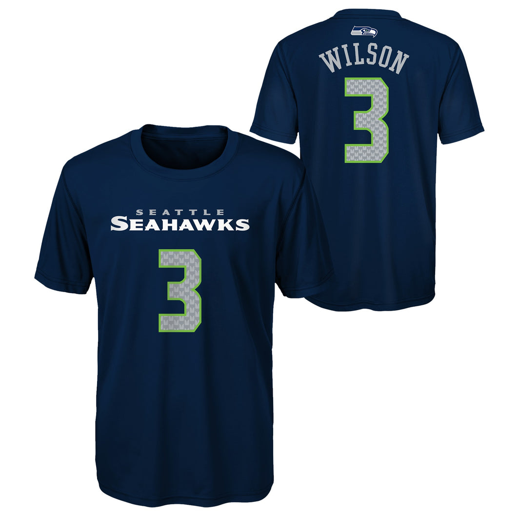 Outerstuff Russell Wilson #3 Youth Name & Number Jersey Shirt, Youth Small