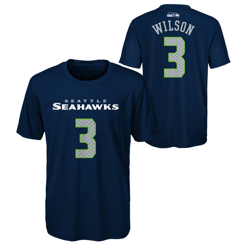 : Russell Wilson Seattle Seahawks #3 Black Youth 8-20