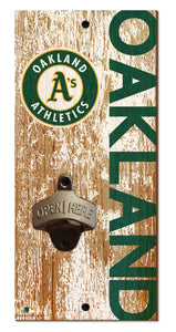 Oakland Athletics Distressed Bottle Opener