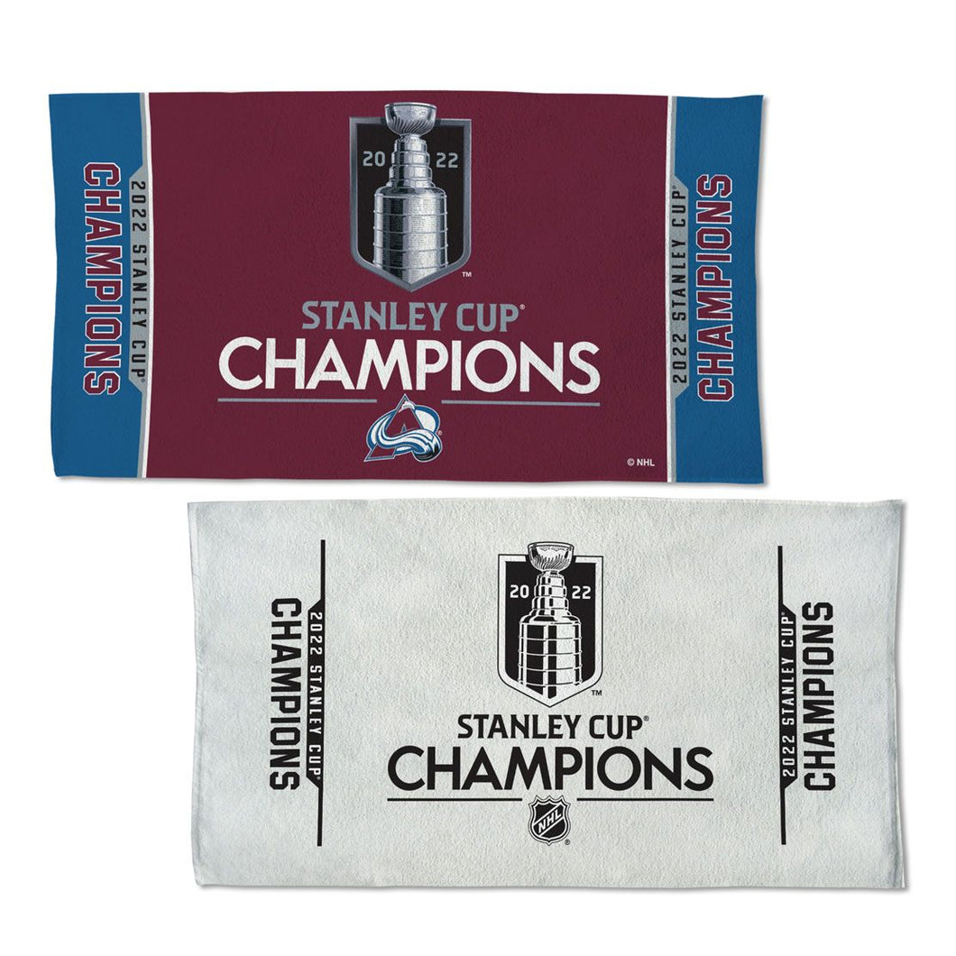 Colorado Avalanche 2022 Stanley Cup Champions Locker Room On-Ice Double-Sided Towel