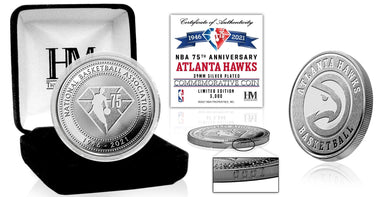 Atlanta Hawks NBA 75th Anniversary Silver Mint Coin